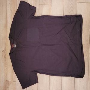 TOPO DESIGNS Black Solid Nylon Pocket Large Mens Short Sleeve T Shirt‎